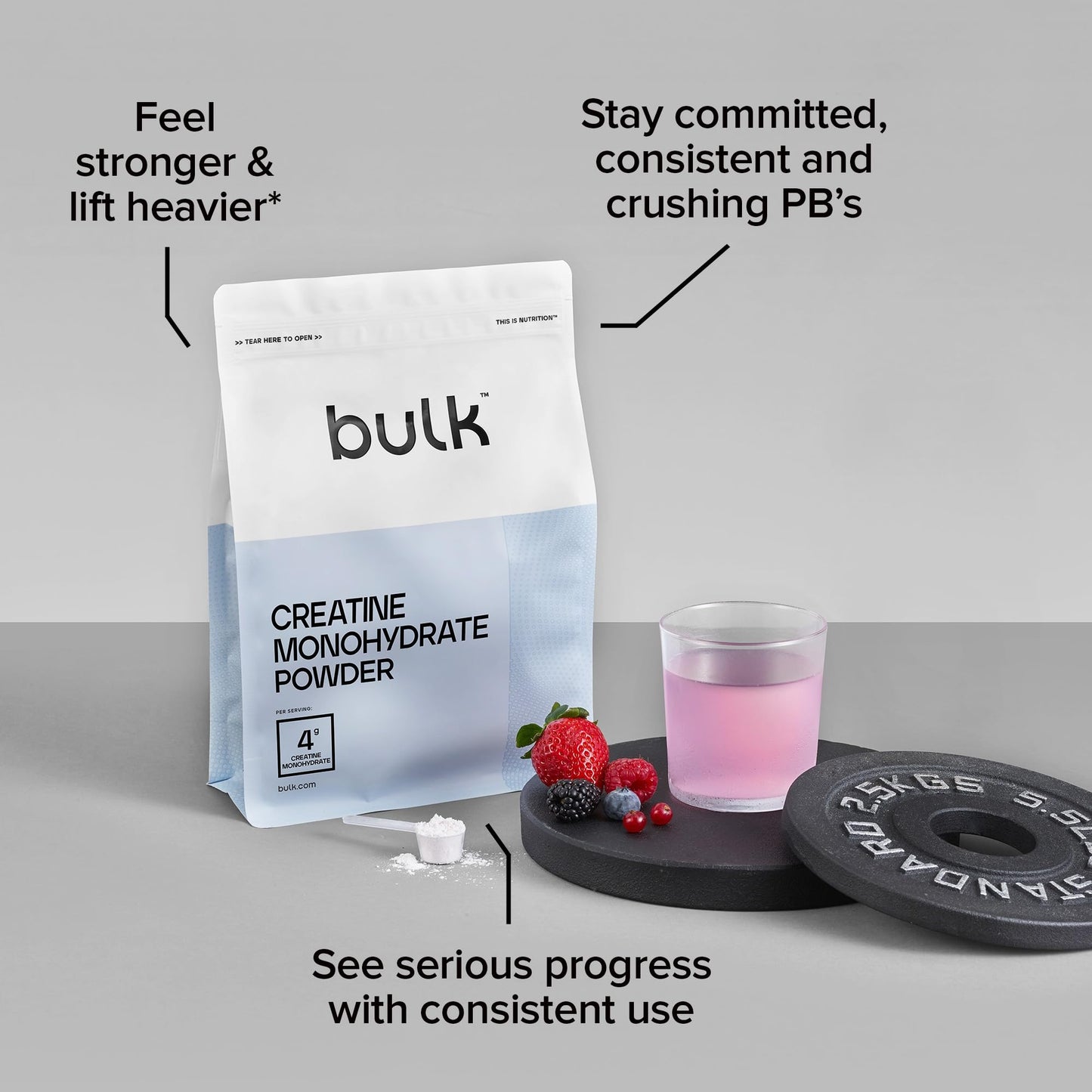 Bulk Creatine Monohydrate Powder 100g, Micronised Creatine Supplement for S