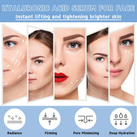 3% Ultra Hydrating Serum 3% Hyaluronic Acid Smoother Skin, Anti-Aging serum for face Single-Use Vials Skincare, Pre-makeup SkinCare, Hyaluronic Acid for Face Erasing Fine Lines and Wrinkles 1.2ml*30