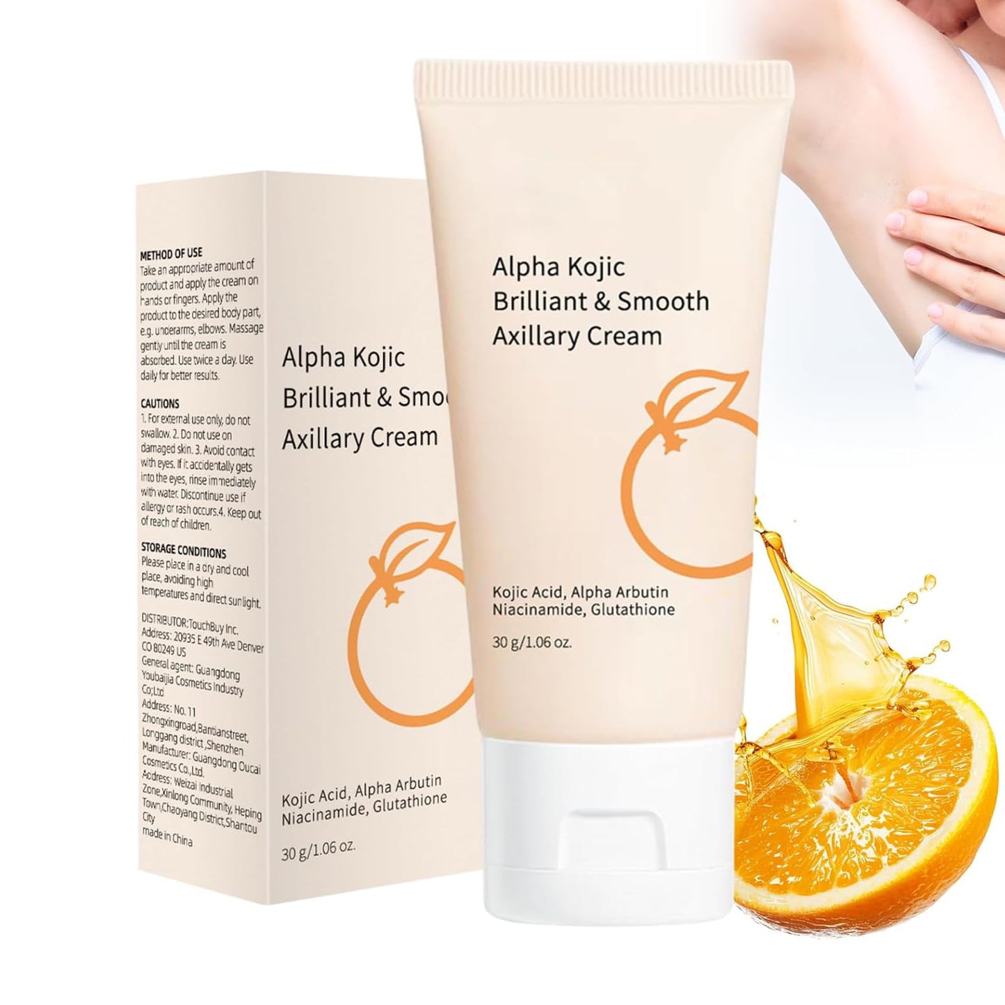 INSKIN Kojic Acid Underarm Whitening Cream, Skin Lightening Cream,Korean Skin Care for Armpits,Smooths & Evens Skin Tone, Non-Greasy