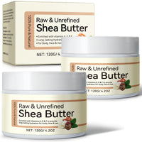 2PCS Organic Shea Butter, Raw & Unrefined Shea Butters for Body, Face & Hair, Pure Shea Butter with vitamins A, E & F, Long-Lasting Hydration for Dry Skin, Hair Care, DIY Lip Balm, Natural Moisturizer