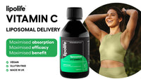 Lipolife liposomal high Strength Vitamin C 1000mg (Peach Flavour) - lipolife LVC9. 30 Day Supply. Formulated with Quali-C and Sunflower phospholipids. Superior Nutrient delivery