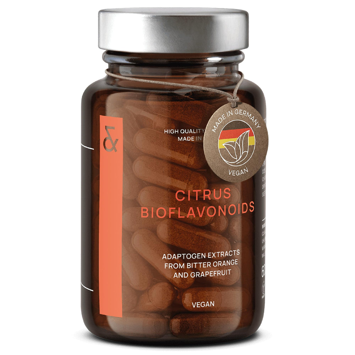CLAV Citrus Bioflavonoids Complex with Diosmin Hesperidin and Naringin - Flavonoids Supplement Made from Bitter Orange and Grapefruit Extract - Circulation Booster - 60 Capsules - Made in Germany