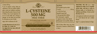 Solgar L-Cysteine 500 mg Vegetable Capsules - Pack of 30 - Metabolism Support - Amino Acid Supplement for Skin, Hair and Nails - Vegan, Gluten Free and Kosher
