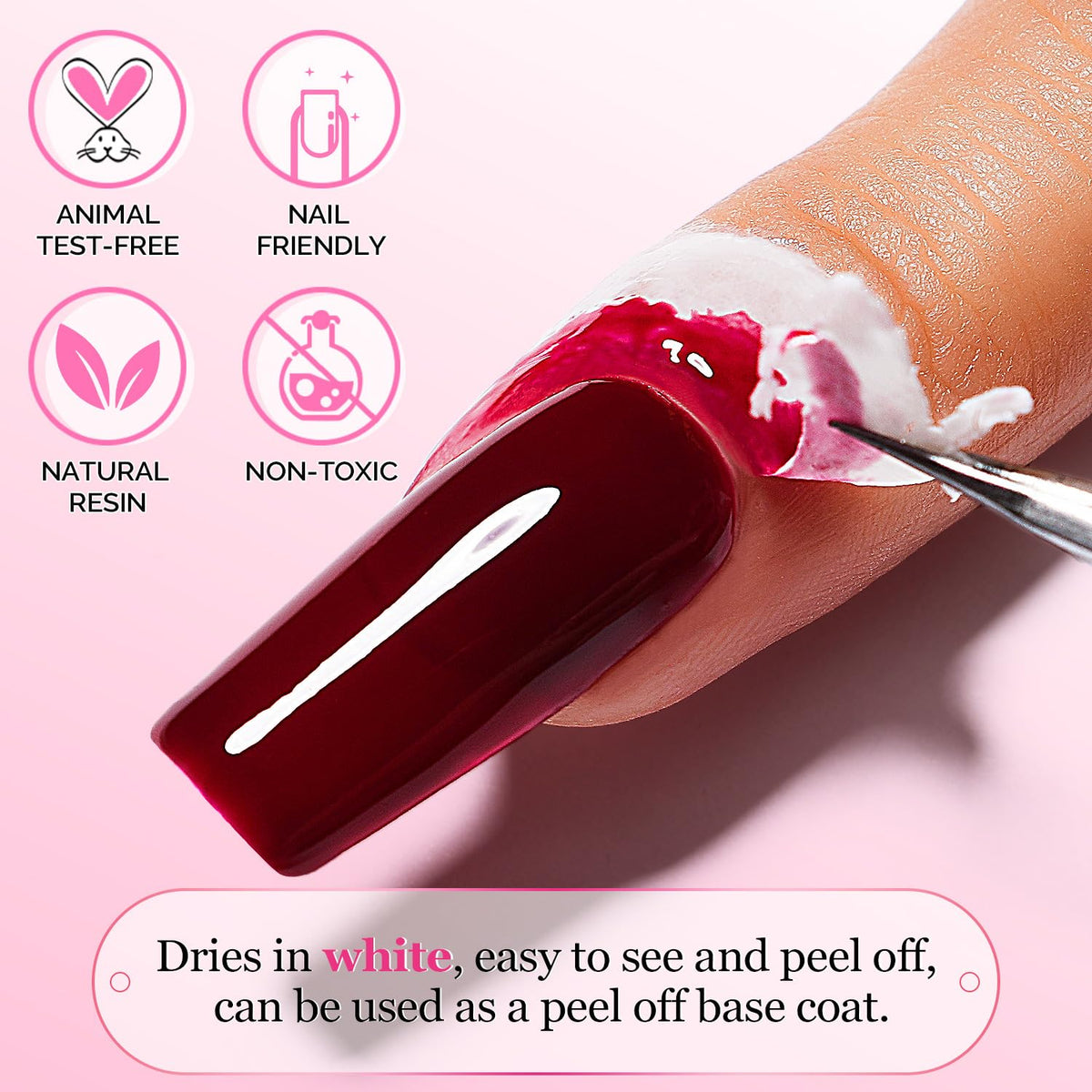 AIMEILI Liquid Latex Peel Off Tape Cuticle Guard Polish Barrier Skin Protector for Nail Art White Odorless 15 ML