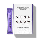 Vida Glow - Natural Hydrolysed Marine Collagen Sachets | Promotes Glowing Skin + Smooths Fine Lines (Blueberry, 30 Sachets)