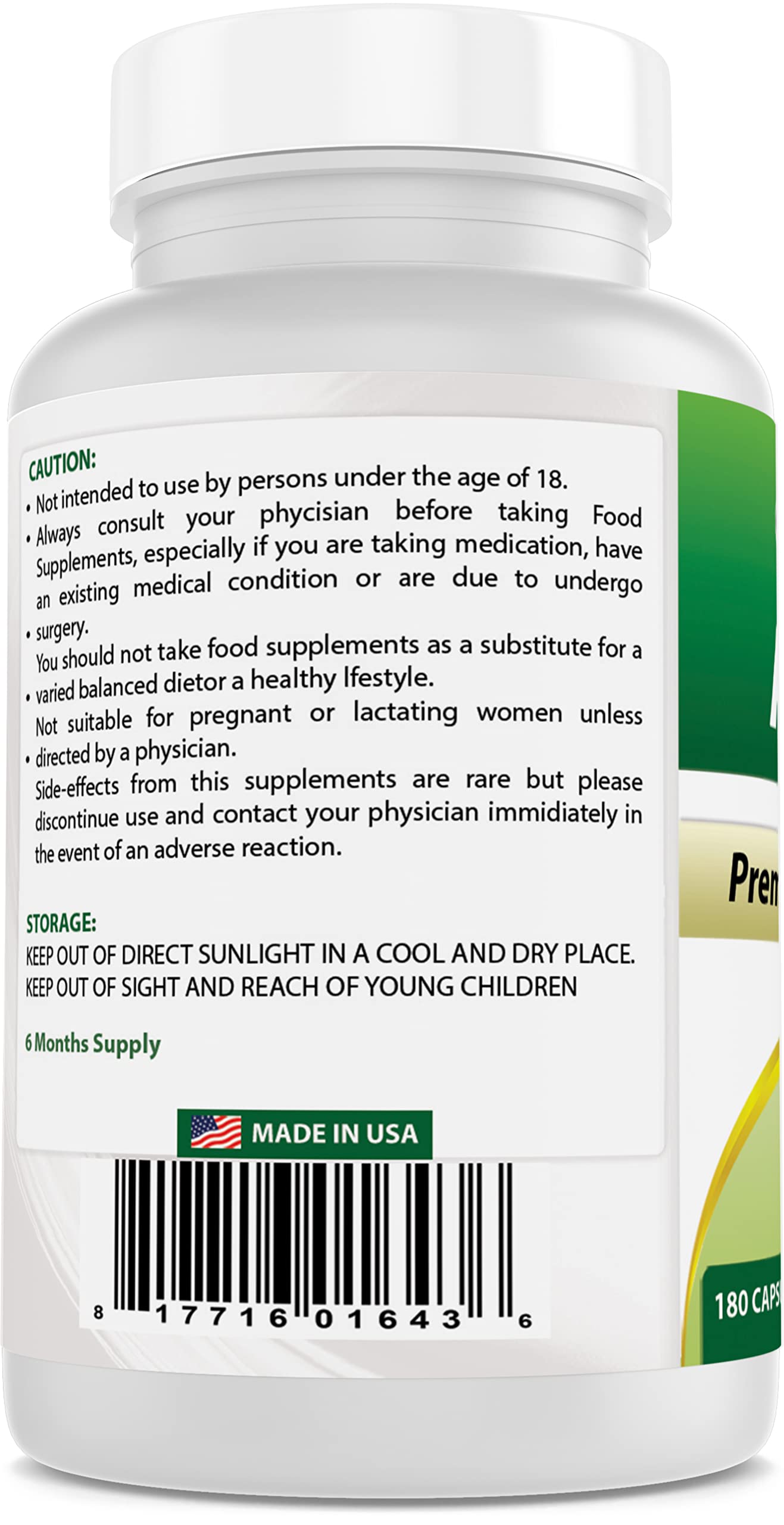 Best Naturals Alfalfa Green Super Food 500 mg 180 Capsules