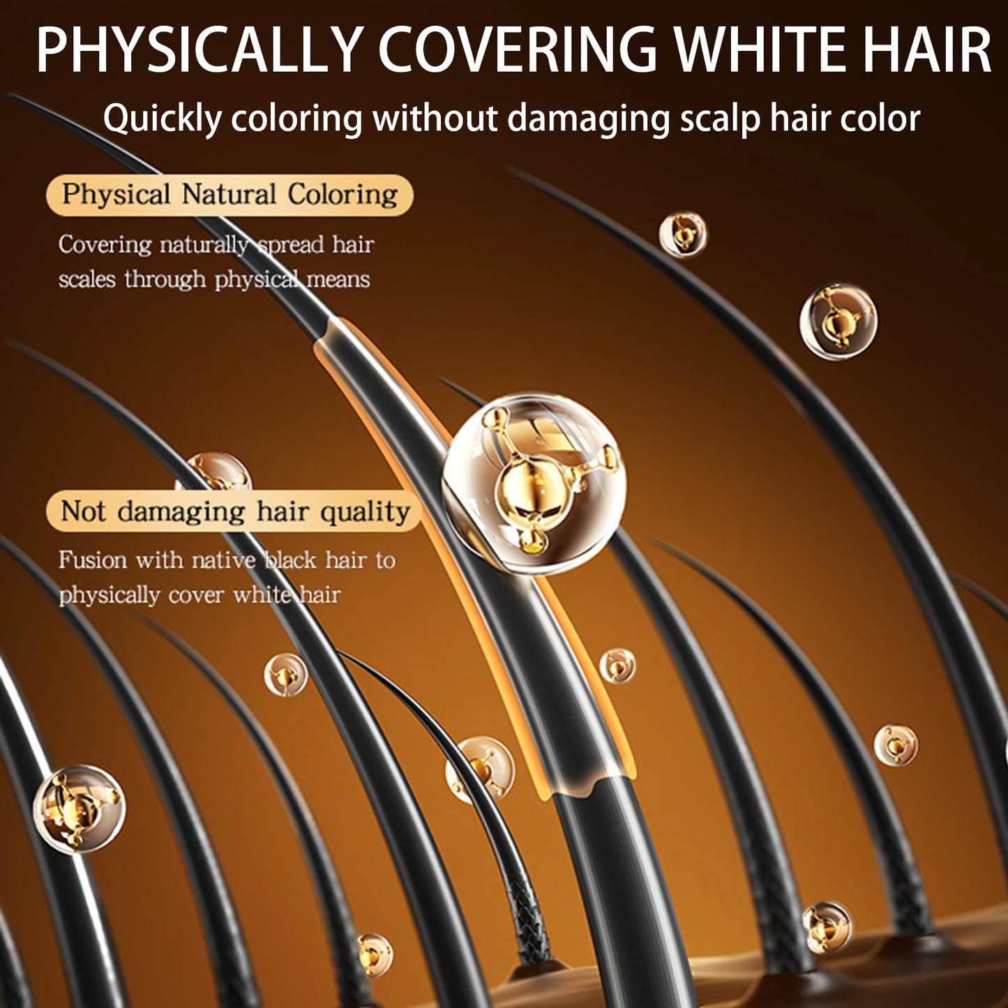 DMQ Temporary Hair Color Stick, 20G Light Brown Hair Dye Comb,Instant Coverage, Quick Styling & Concealing, Portable Dye Comb For Travel Business Trips (Light Brown)