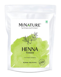 minature mi nature Henna Powder (Lawsonia inermis) | Natural Hair Color| Mehandi Powder for Hair | from Rajasthan| Presevative Free | 454gm (16.01 Oz) hair dye |pure and natural | no preservative