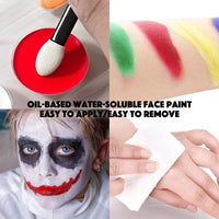 LYNTYAOU Red Body Face Paint, Professional Matte Oil Based Painting, Washable Safe Colors Non-toxic, Highly Pigmented Make up Palettes, Gift for Adults Halloween Christmas Carnival