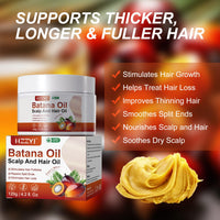 VIDIND Batana Oil Promotes Hair Growth, Natural and Healthy, Can be Used as A Hair Mask and Hair Oil, Moisturizes Hair, Repairs Damaged Hair, Makes Hair Thicker and Fuller (120g)