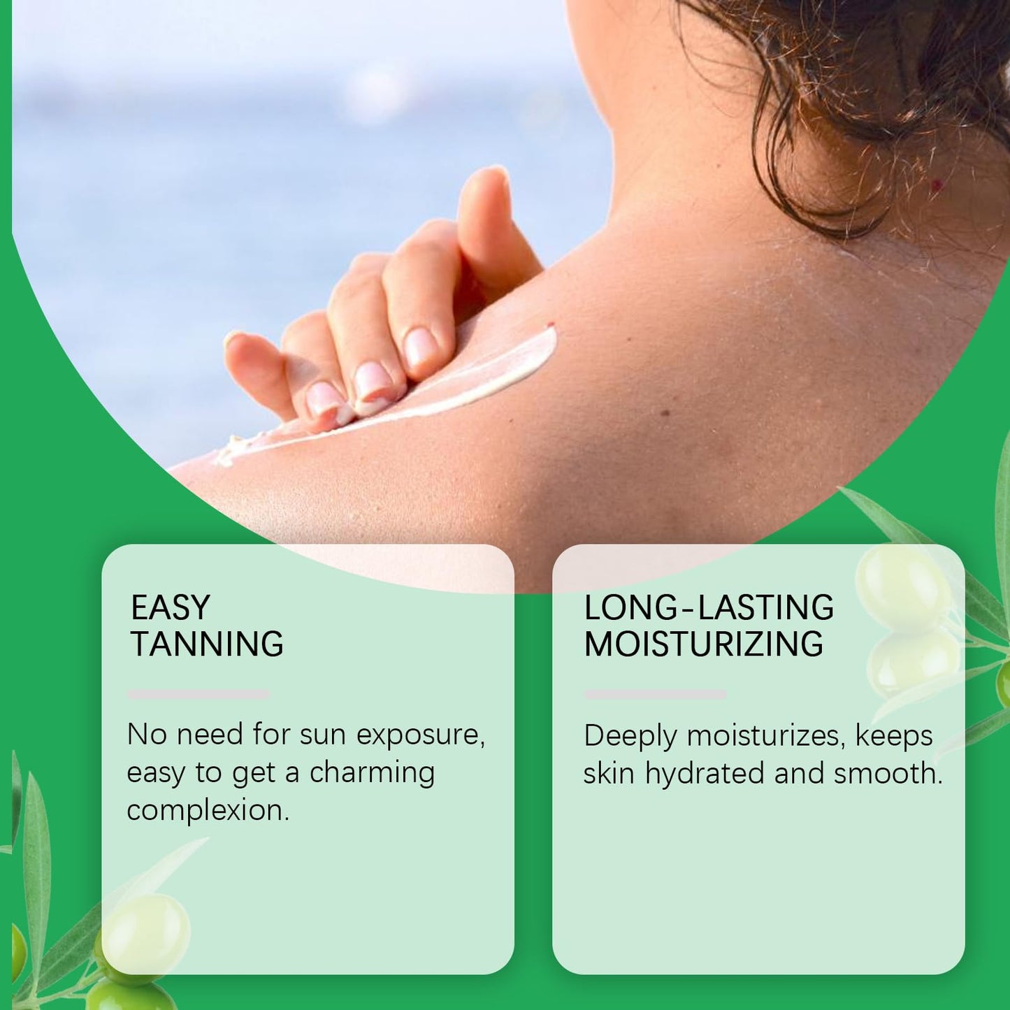 AmiCera Tanning Moisturiser, Extreme Intensifying Tanning Cream, Tanning Enhancers for Sunbed Sun Sunkissed Tan Tinted Moisturiser Body, Men & Women, Fast Absorbing Lightweight, Watermelon 100g