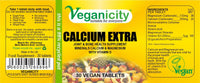 Veganicity Calcium Extra : Joint & Bone Health Supplement : 30 Tablets, in a Planet-Friendly 99% Recycled Pot