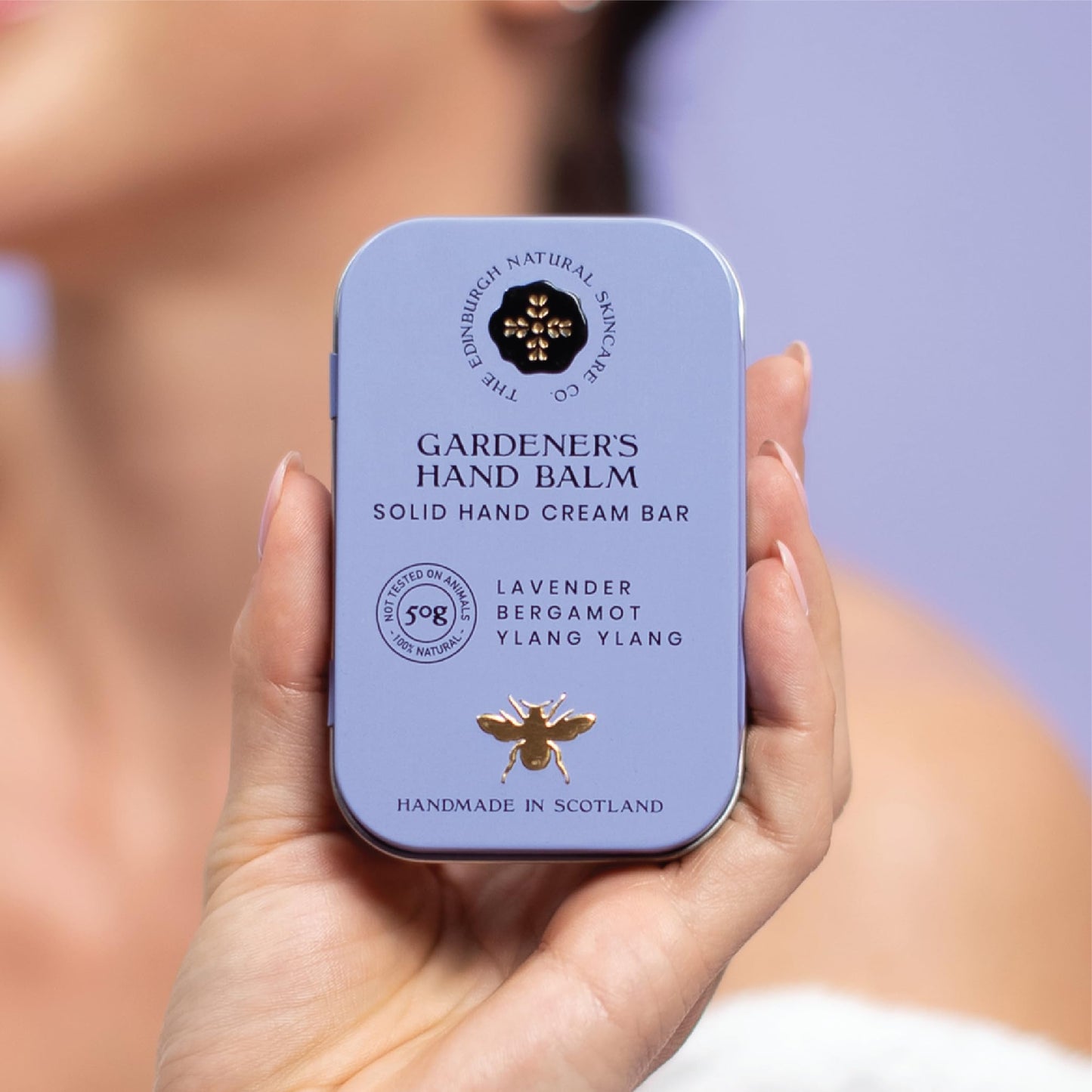 The Edinburgh Natural Skincare Company Ltd. Moisturising Solid Hand Cream Bars | For Dry & Sensitive Hands | Gardeners Scent | Natural Hand Cream | No Sticky Residue | Luxury Gift | Cruelty Free | Edinburgh Skincare Company