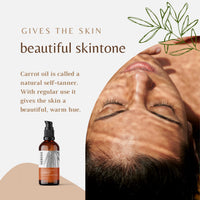 Skin is You Carrot Oil 100% Organic Cold-Pressed 100ml | Visible, Beautiful Tan | Easy To Distribute | Protects Against Harmful UV Rays | Restores Elasticity, Softness And Smoothness