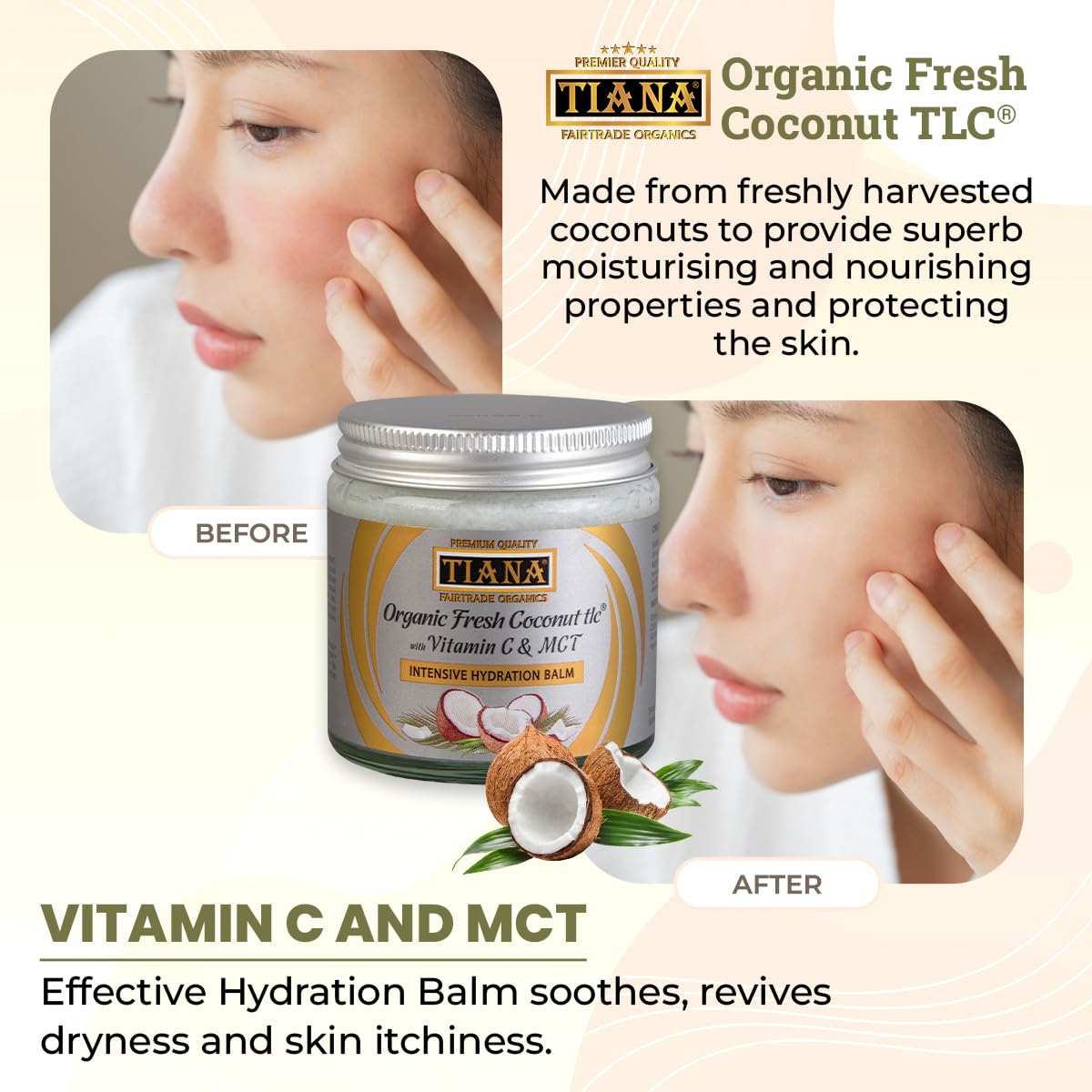 TIANA Fairtrade Organic Intensive Hydration Balm 100ml (Pack of 1)