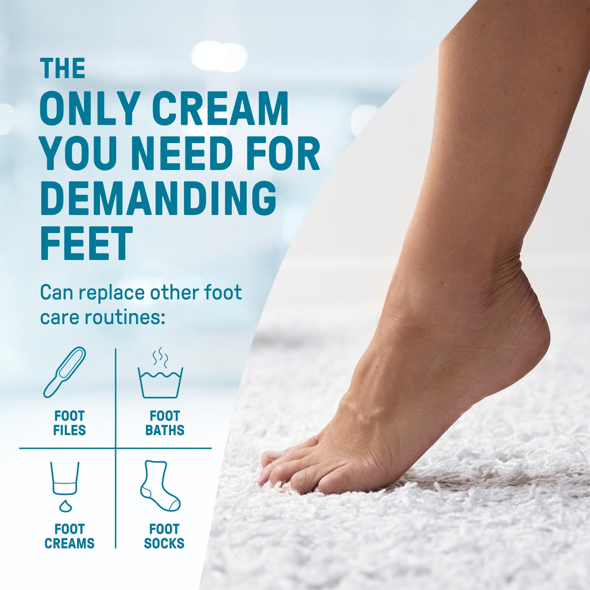CCS All In One Foot Cream 100ml for Cracked Heels, Dry Feet & Calluses
