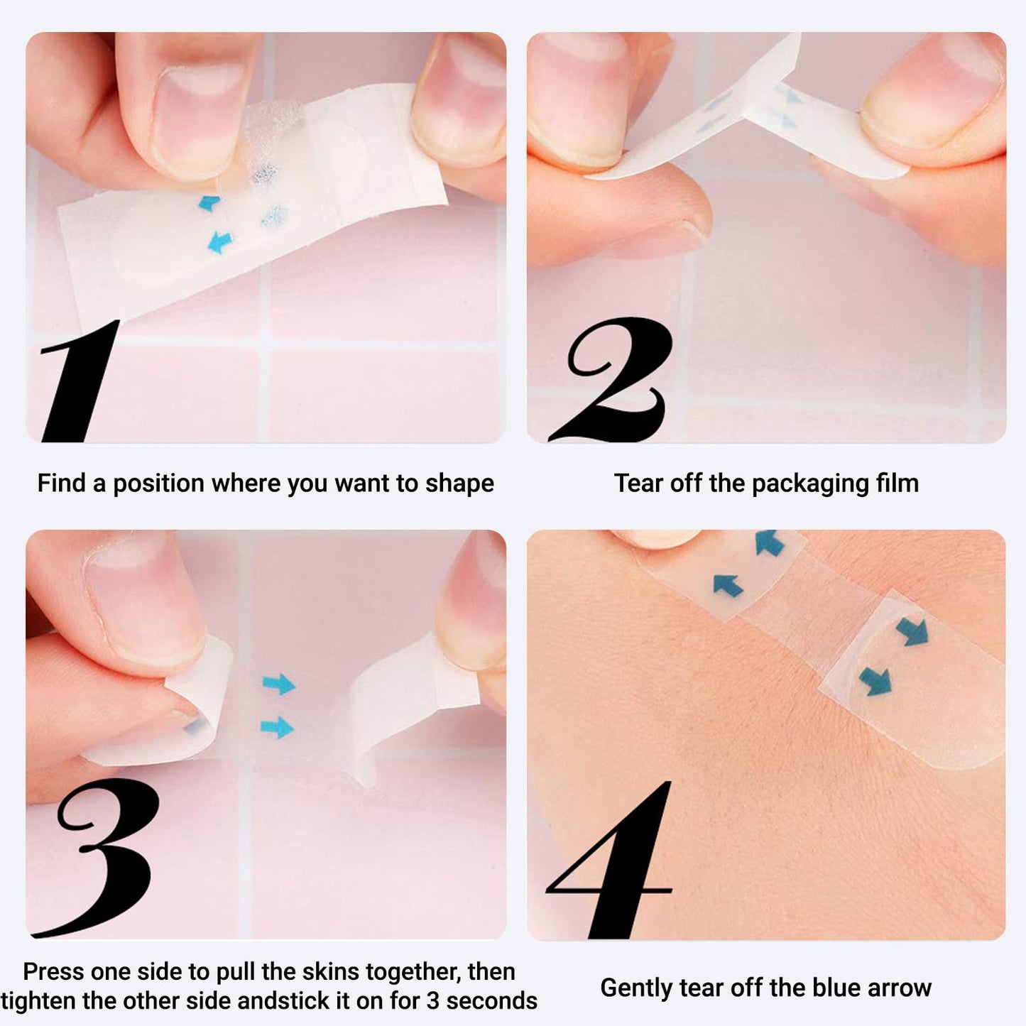 60pcs Invisible Face Lift Tape – V-Line Shaping Patches for Jowl, Chin & Eye Lift Waterproof & Instant Wrinkle Smoothing Patches for a Youthful Look, Elasticity Tightening