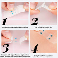 60pcs Invisible Face Lift Tape – V-Line Shaping Patches for Jowl, Chin & Eye Lift Waterproof & Instant Wrinkle Smoothing Patches for a Youthful Look, Elasticity Tightening