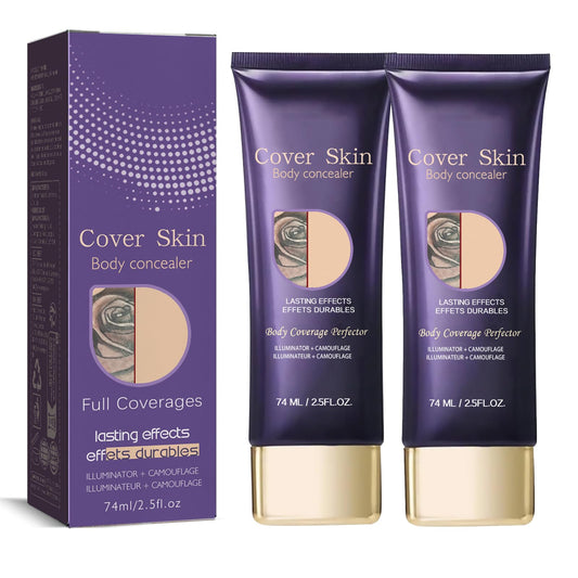 Generic All Over Complexion Perfector For Legs With Brush, Body Coverage Perfector All In One Moisturiser Concealer, Tattoo Cover Up Foundation, Waterproof Leg & Body Makeup, 74g