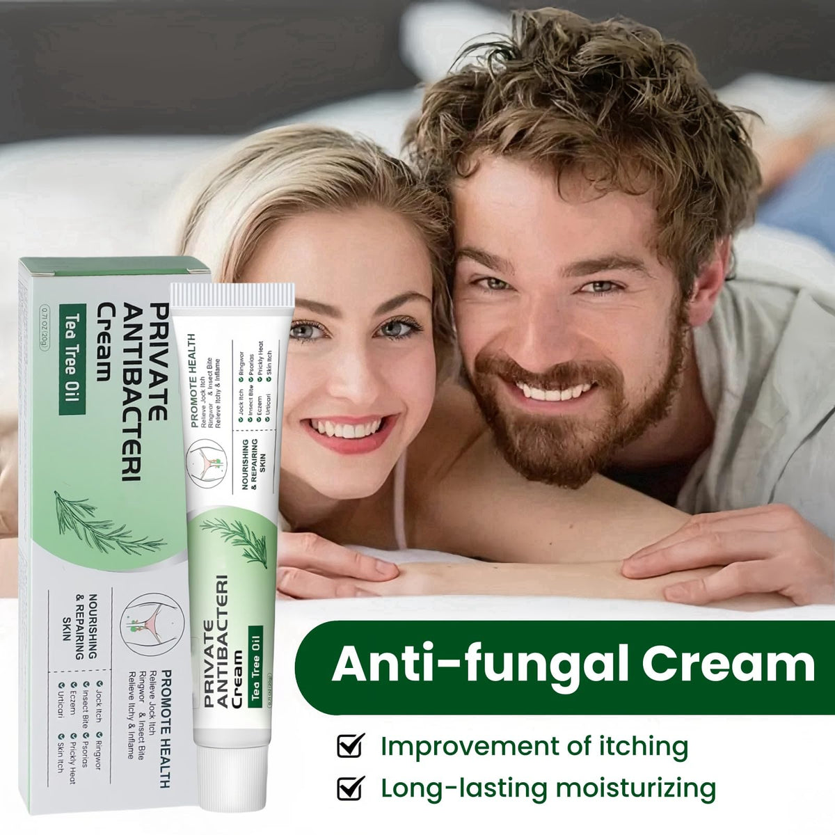 ChengJin 2Pcs Anti Fungal Skin Cream,Deodorizing Anti-Fungal Cream,Tea Tree Cream for Woman,Itchy Skin Relief for Man&Woman,Prur/itus Cream for Private Parts,Anti Itching Cream,External Cream for Men and Women
