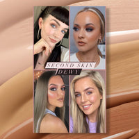SCULPTED by Aimee Connolly Second Skin Dewy Liquid Face Foundation from Sculpted by Aimee - 32ml Buildable, Medium Coverage Foundation with Dewy Finish, Hyaluronic Acid, Collagen Boosting Formula, SPF 50, (Light 3.0)