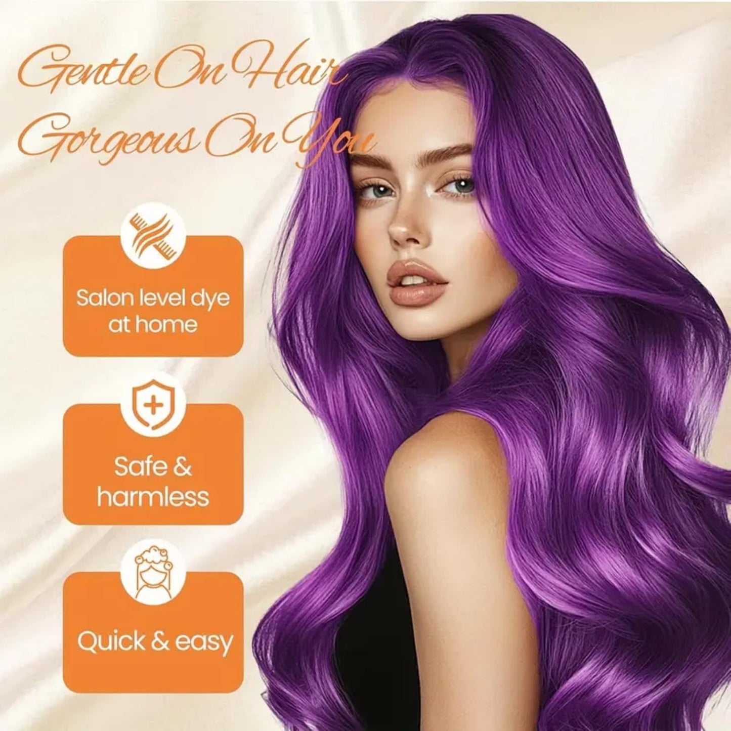 Mubuni Purple Polar Hair Dye Shampoo,3-In-1 Shampoo for Color H/air,Purple Hai/r Dye,Color Sha/mpoo Ha/ir Dye,Instant Hai/r Dye Sham/poo,Colour Shamp/oo,Anti Grey Shampo/o,Permanent Colour