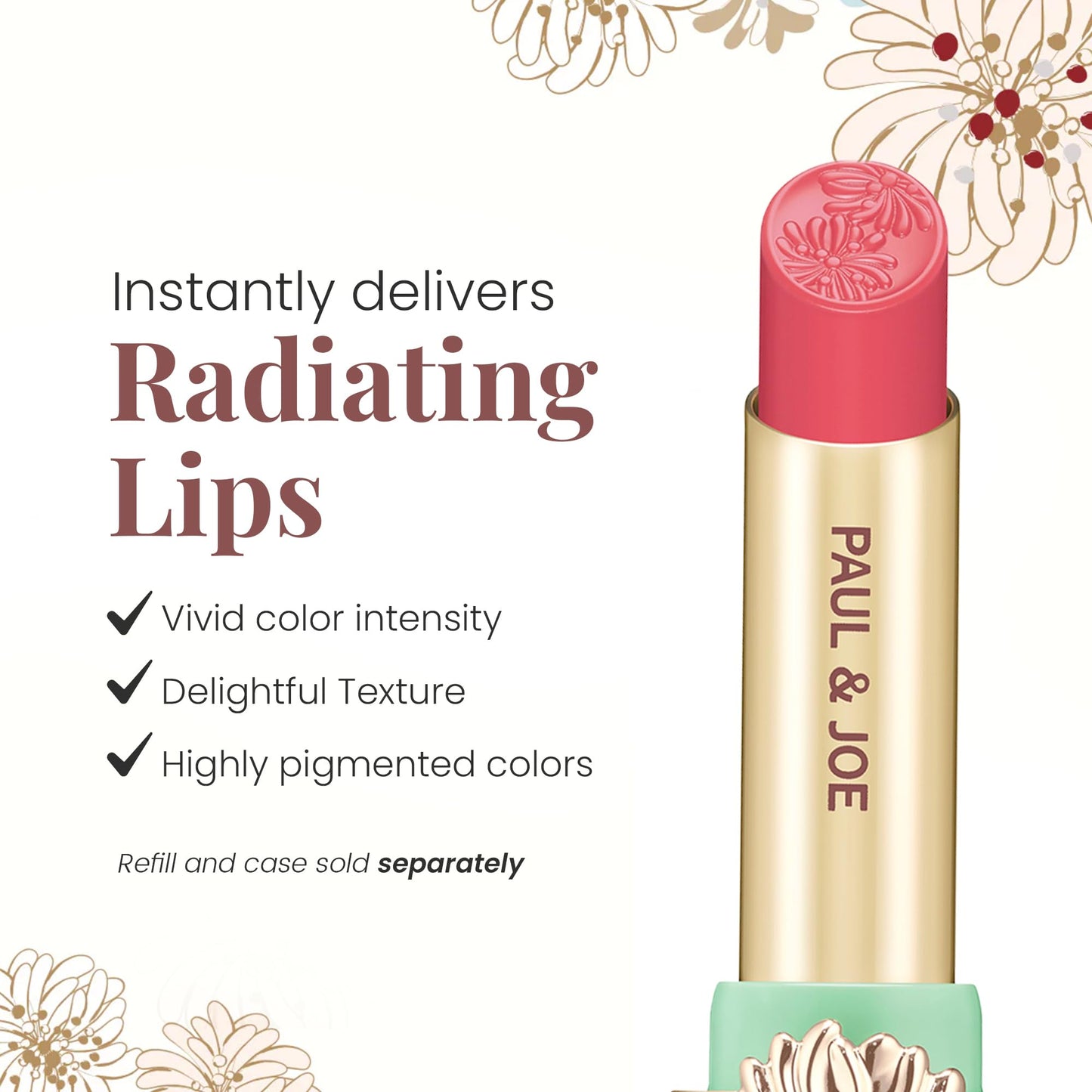PAUL & JOE Lipstick Refill 13 Fairy Shoes, 3g (Refill Only)
