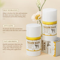 Generic Beef Tallow Balm Stick – Grass-Fed Tallow & Honey with Beeswax – Natural Moisturizing Skincare Balm for Face & Body (1pcs)