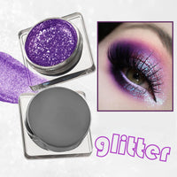 LYNTYAOU Purple Glitter Eyeshadow, Creamy Shimmer Eye Shadow, Liquid Eyeshadow for Women Makeup, Metallic Single Eyes Shadows Cream, Soft Smooth Shiny Shimmering Cool Makeup Palettes