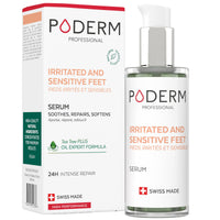 PODERM – IRRITATED AND SENSITIVE FEET – Repairs and Soothes Skin Irritations in 24h – Purifies and Nourishes Intensely for 24h – Enriched with Tea Tree – Foot Care – Swiss Made