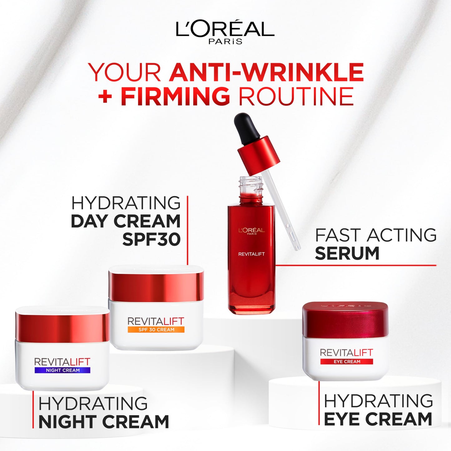 L'Oreal Paris L’Oréal Paris Revitalift Hydrating SPF 30 Day Cream, Powerful Formula to Smooth appearance of Wrinkles, Firm & Moisturize Skin, Infused with Pro-Retinol & Elasti-Peptides, SPF30 Sun Protection, 50ml