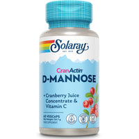 SOLARAY D-Mannose with Cranactin Cranberry and Vitamin C - 60 Vegan Capsules Not Tablets - D Mannose Supplement - Non GMO & Lab Verified - Solaray