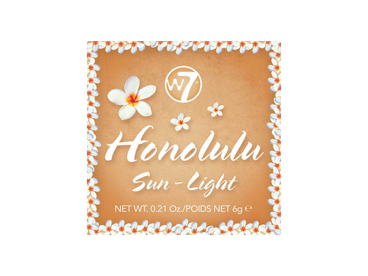 W7 Honolulu Sun-Light Bronzing Powder - Pressed Powder Bronzer - Contouring & Highlighting Vegan Makeup