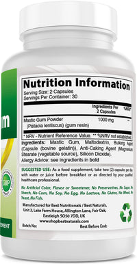 Best Naturals Mastic Gum 500 mg 60 Capsules (60 Count (Pack of 3))