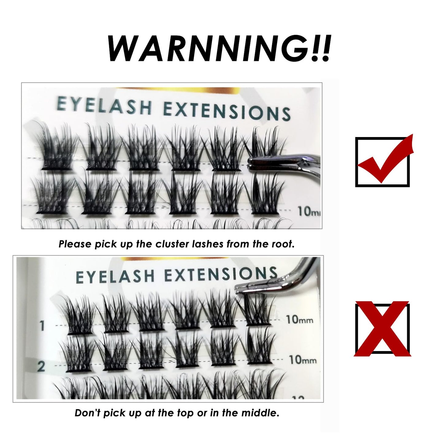 Lanciley Individual Lashes 144 Clusters Lashes DIY Eyelash Extensions False Eyelashes Individual Natural Soft Reusable Easy to Use C/D Curl 10/12/14/15/16mm - L28