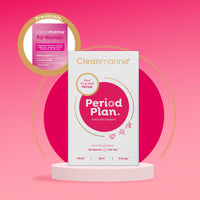 Cleanmarine Period Plan | Unique, All-in-One Blend of Natural Nutrients - Help Balance Your Body’s Daily Needs, All Month Long – Provides Hormonal Support, Plan A for Your Periods - 60 Capsules