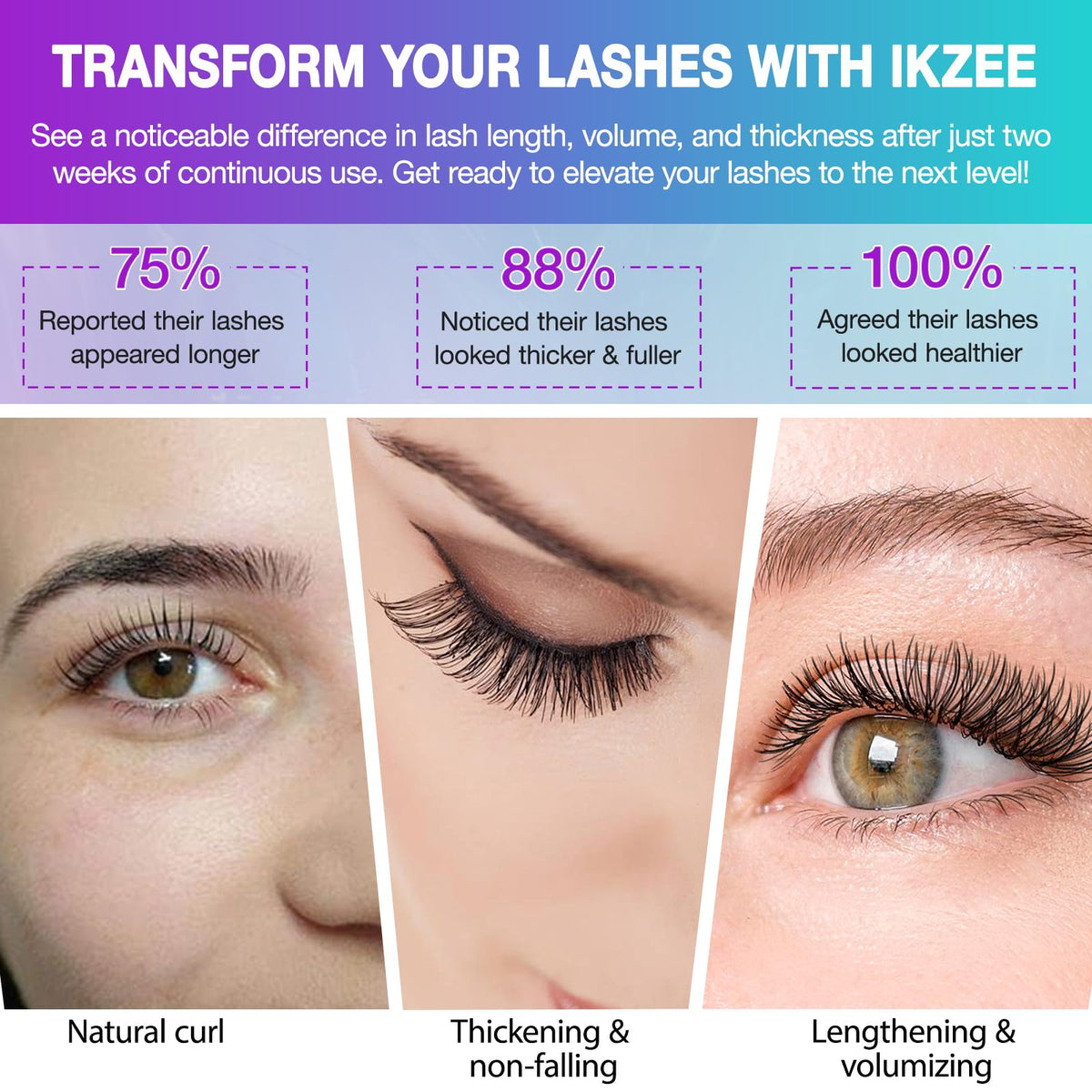 CLFJLXYX Eyelash Growth Serum for Lash-5ml，Lash Serum for Longer，Longer Eyelashes and Eyebrows，Eyelash Growth Serum-Natural & Safe Ingredients，Thicker Healthier Lashes
