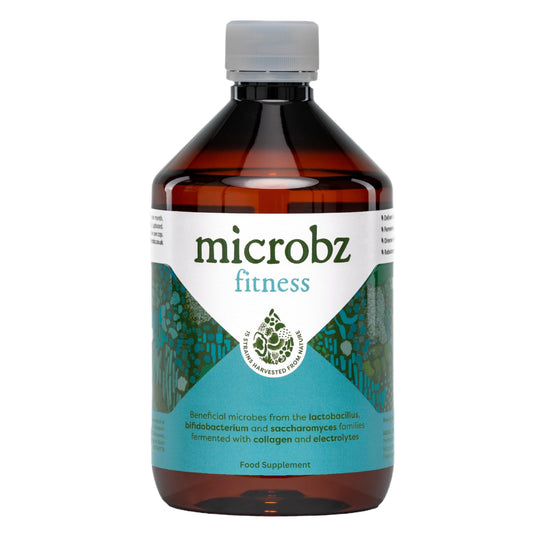 MICROBZ Fitness Liquid PROBIOTIC – Bio Culture Complex Probiotics for Gut Health, Muscle Recovery & Workout Supplement, Multi Strain Live Friendly Bacteria for Adults | 1 Month Supply