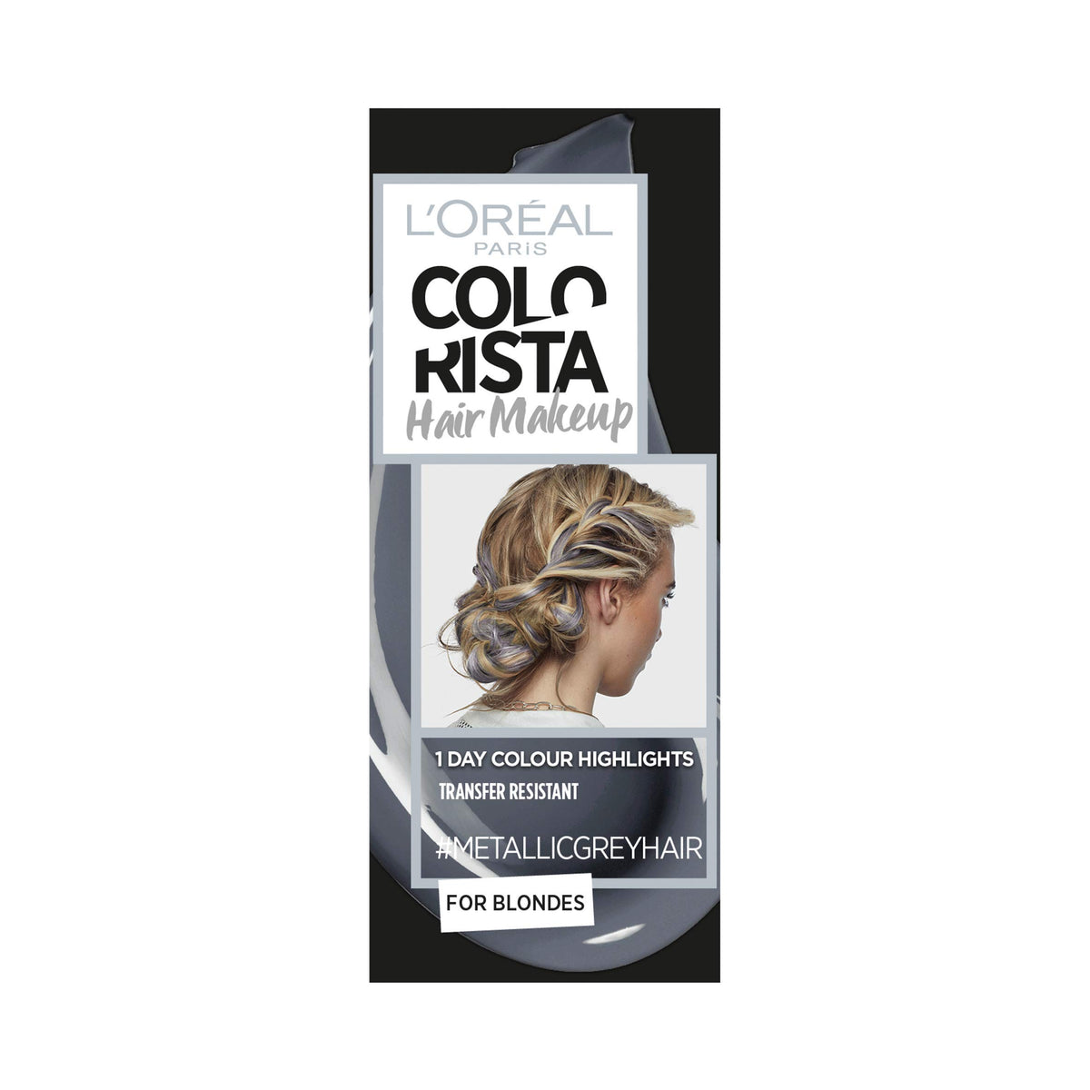 L'Oreal Paris L'Oreal Colorista Hair Makeup Metallic Grey Blonde Temporary Hair Colour 30ml