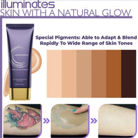 NLFOX All over Complexion Perfector - Body Coverage Perfector Waterproof - Tattoo Cover up Makeup - Body Concealer Full Coverage - Body Foundation Colour Corrector for Legs and Body, 60g