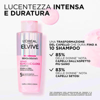 L'Oreal Paris L'Oréal Paris Elvive Glycolic Gloss Conditioner 150ml + Shampoo 200ml + Leave-In Serum 150ml Set for Dull and Porous Hair Intense and Long-Lasting Shine - 3 Bottles