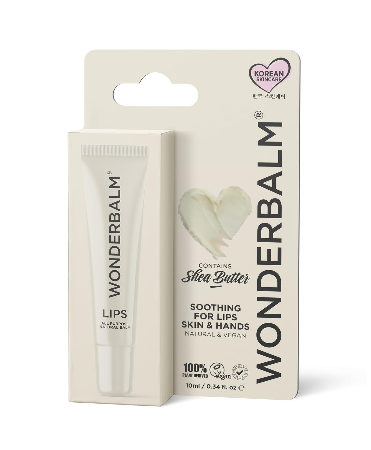 WONDERBALM All Purpose Lip Balm Nourishing Conditioning Natural Lip Care Hydrating Relives Dry Chapped Lips Fast-Absorbing Non-Greasy Olive Oil Shea Butter Vegan Ingredients 10ml