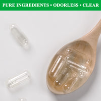 wananfu WANANFU Size 0 Empty Capsules Vegetarian (100 Count) Bundle with Micro Lab Spoon with Powder Tamper, Compatible with Capsule Filling Machine