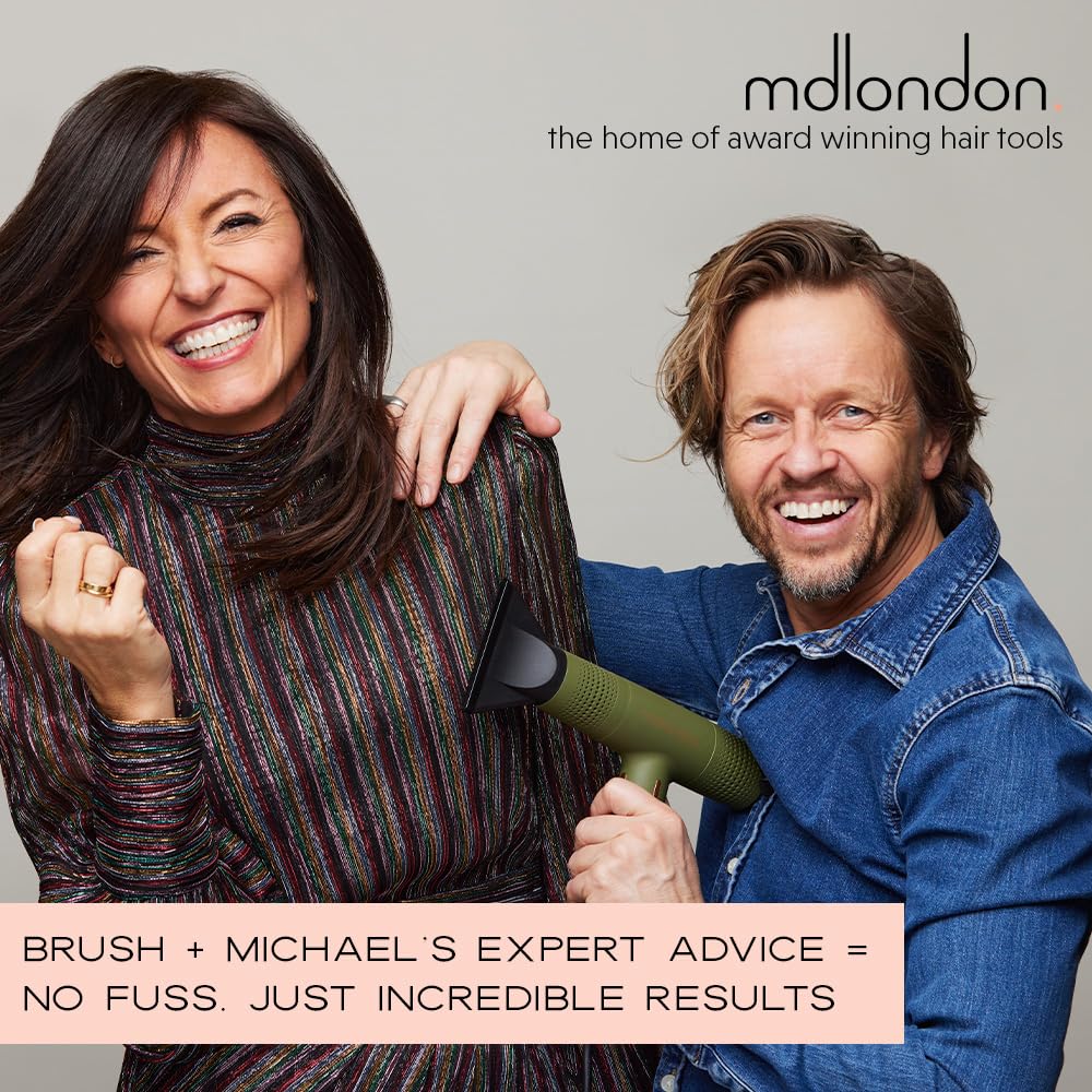 md london. mdlondon BRUSH Radial 3 (32mm Dia. Barrel). Small Round Hair Brush to Curl & Volumise. Round Hairbrush for Blow Drying Short Hair. Blow Dry Brush - Genuine mdlondon Hairbrushes for Women & Men