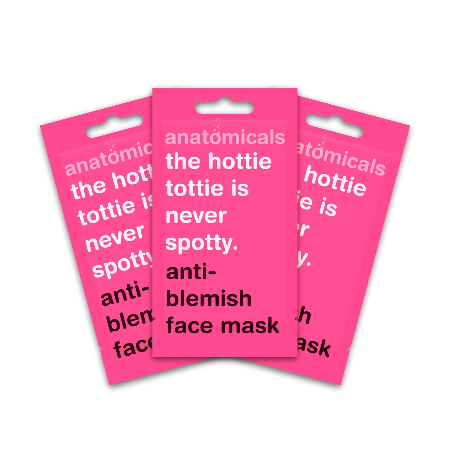 anatomicals Anatomicals Anti Blemish Beauty Face Mask 15ml - The Hottie Tottie is Never Spotty, Face Masks Skincare Bundle, 3 Pack
