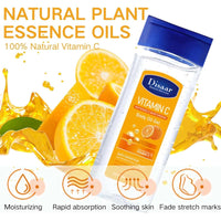 100% Vitamin C Facial & Body Oil Gel for Women - Essential Oils for Skin Care - Moisturizes, Nourishes, and Helps Wrinkles - Absorbs Easily - Massage Oil for Dry Skin