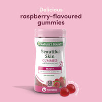 Nature's Bounty Beautiful Skin Gummies - Pack of 60 Gummies, 30 Day Supply - Including Zinc, Vitamins C and E, Biotin and Hyaluronic Acid - Support Your Beauty Routine