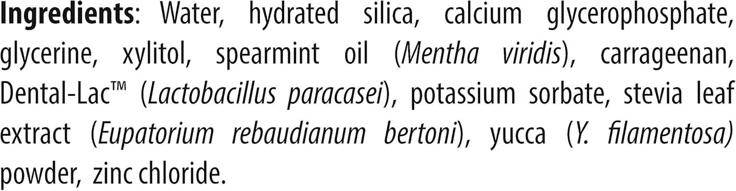 Designs for Health PerioBiotic Toothpaste - Probiotic Toothpaste with Xylitol + Spearmint Oil for Flavor, SLS-Free + Fluoride-Free (4oz)