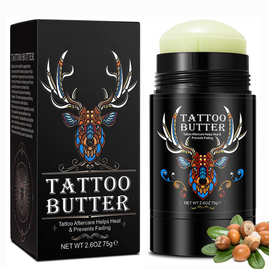 EHIOG Tattoo Balm & Aftercare Cream 75g (2.6oz) – Natural Tattoo Healing Ointment for New & Old Tattoos, Color Enhancement & Moisturizing Lotion