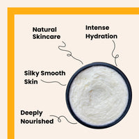 Whipped Body Butter | All Natural Intense Moisturiser | Vitamin E, Shea & Cocoa Butter for All Skin Types, Glass Jar